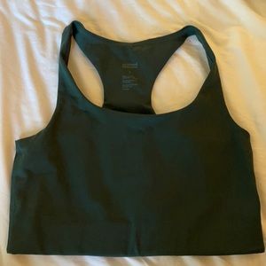 Girlfriend Collective Paloma Sports Bra in moss. M